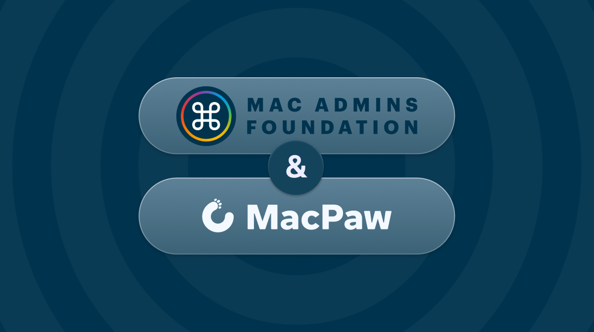Mac Admins Foundation and MacPaw logos